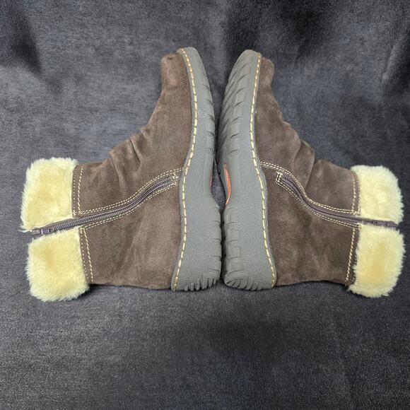 BareTraps Leather Faux Fur Suede Mid Calf Breesen Winter Boots Side Zip Shoes - Picture 2 of 10